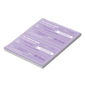 Wet van Aantrekkingskracht Schattigee Pastel Paars Notitieblok (Gedraaid)