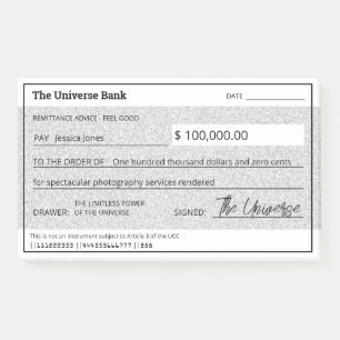 Wet van Aantrekkingskracht Zilveren Glitter Girly  Post-it® Notes