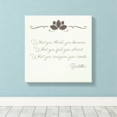 Wet van Attractie Boeddha Wall Art Canvas (Insitu (Houten vloer))