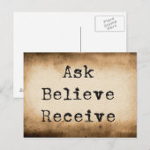 Wet van de Onttrekkings Manifestende Overvloed Briefkaart (Voorkant / Achterkant)