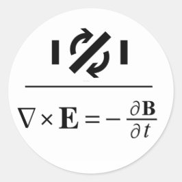 Wet van Faraday Ronde Sticker