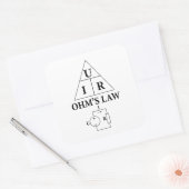 Wet van Ohm Vierkante Sticker (Envelop)