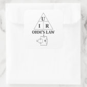 Wet van Ohm Vierkante Sticker (Tas)