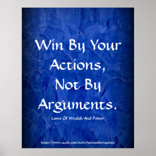 Wet Van Rijkdom Macht Win Door Uw Acties Poster
