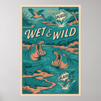 Wet & Wild River Creatures Comic Poster