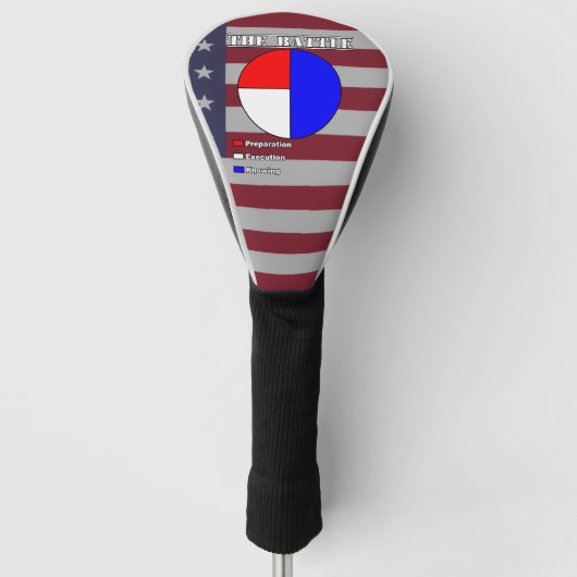 Weten is halve strijd golfheadcover (Voorkant)