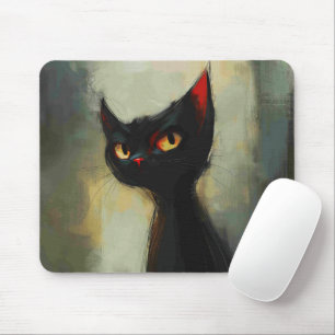 Wetende Zwarte Ninja Kat Muismat