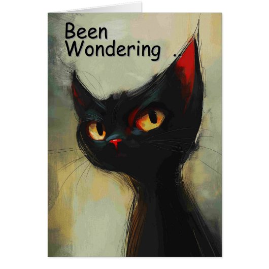 Wetende Zwarte Ninja Kat Wondere (Voorkant)