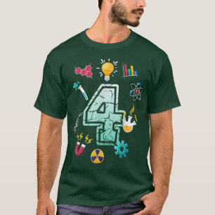 Wetenschap 4 Jaar van de Oude Dag School Scientifi T-shirt