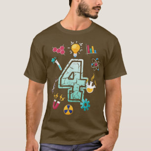Wetenschap 4 Jaar van de Oude Dag School Scientifi T-shirt