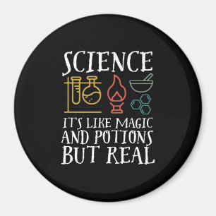 Wetenschap als Magic en Potion Geek Nerd Scientist Magneet