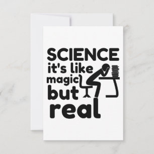 wetenschap als magie maar echt bedankkaart