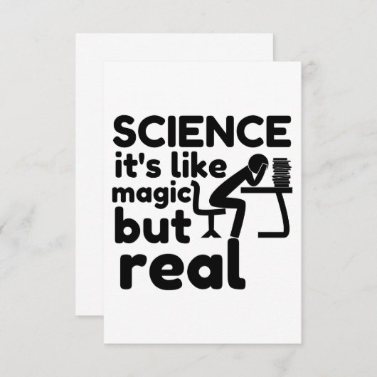 wetenschap als magie maar echt bedankkaart (Voorkant / Achterkant)
