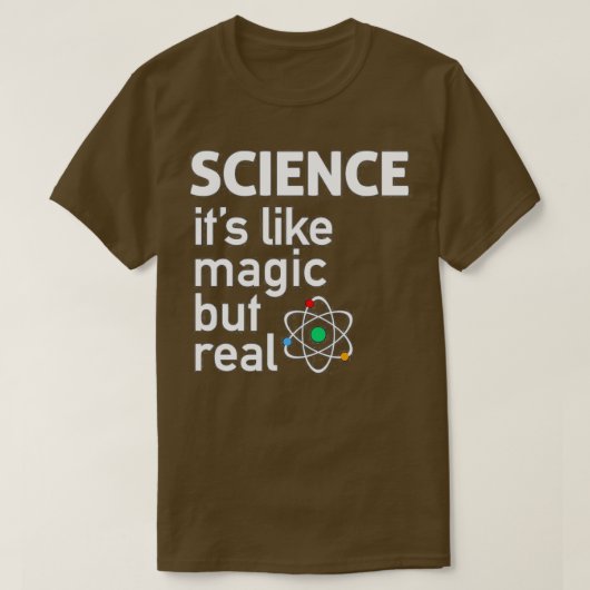 Wetenschap als magie, maar echt t-shirt (Design voorkant)