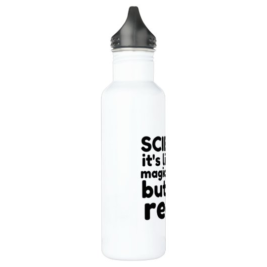 wetenschap als magie maar echt waterfles  (Links)