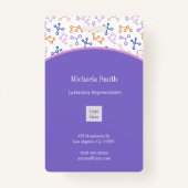 Wetenschap Bedrijf Werknemer Foto Badge (Achterkant)