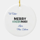 Wetenschap Biologie Krebs Cyclus Kerstmis Leraar N Keramisch Ornament (Achterkant)