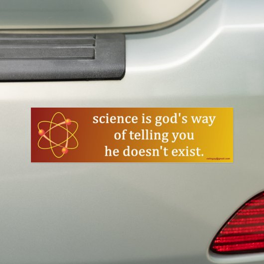 wetenschap bumpersticker (Op auto)