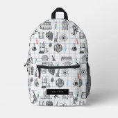 Wetenschap Chemie Wetenschapper Patroon Aangepaste Bedrukte Rugzak (Voorkant)