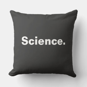 Wetenschap één woord minimalistisch ontwerp kussen