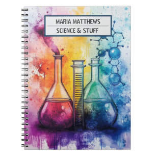 Wetenschap en chemie Spiral Photo Notitieboek