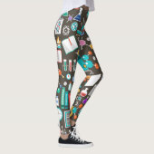 Wetenschap en scheikundepatroon comprimeren leggings (Rechts)