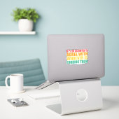 Wetenschap en statistiek sticker (Laptop op bureau)