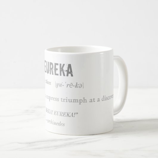 Wetenschap Eureka Definition Archimedes Koffiemok (Voorkant rechts)