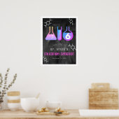 Wetenschap Experiment Chalkboard PK Verjaardag Wel Poster (Keuken)