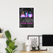 Wetenschap Experiment Chalkboard PK Verjaardag Wel Poster (Thuiskantoor)