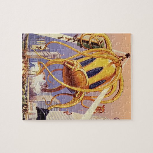 wetenschap Fiction Alien War Invasion Octopus Legpuzzel (Horizontaal)