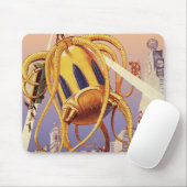  wetenschap Fiction Alien War Invasion Octopus Muismat (Met muis)
