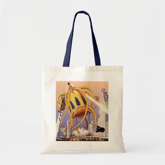wetenschap Fiction Alien War Invasion Octopus Tote Bag (Voorkant)