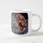 wetenschap Fiction Astronaut Rocket Spaceship Grote Koffiekop (Rechts)