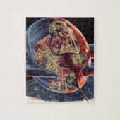  wetenschap Fiction Astronaut Rocket Spaceship Legpuzzel (Verticaal)