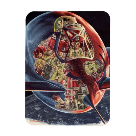 wetenschap Fiction Astronaut Rocket Spaceship Magneet (Verticaal)