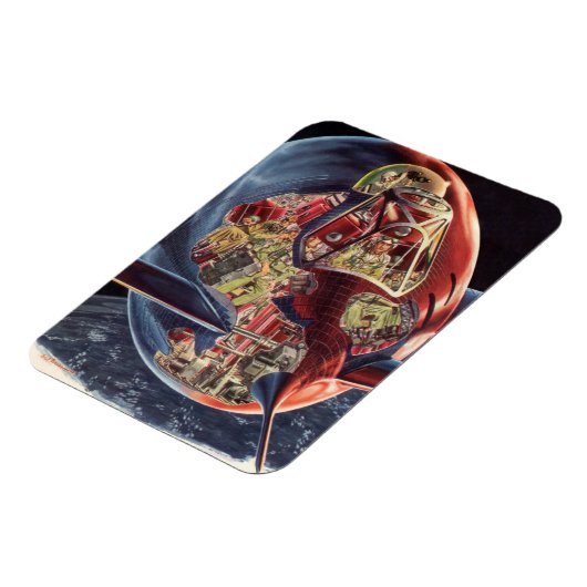 wetenschap Fiction Astronaut Rocket Spaceship Magneet (Linkerzijde)