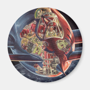  wetenschap Fiction Astronaut Rocket Spaceship Magneet