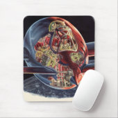 wetenschap Fiction Astronaut Rocket Spaceship Muismat (Met muis)
