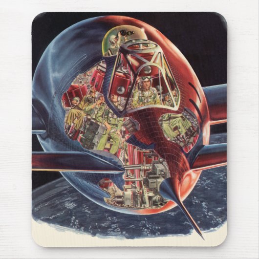 wetenschap Fiction Astronaut Rocket Spaceship Muismat (Voorkant)