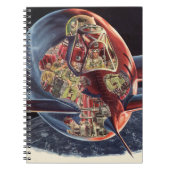  wetenschap Fiction Astronaut Rocket Spaceship Notitieboek (Voorkant)