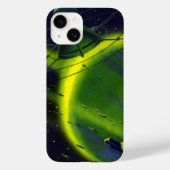  wetenschap Fiction Green Planet w Spaceship Case-Mate iPhone Case (Achterkant)