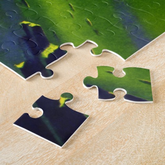 wetenschap Fiction Green Planet w Spaceship Legpuzzel (Zijkant)
