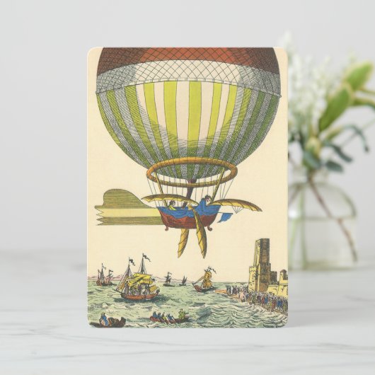 wetenschap Fiction Hot Air Ballon Diriable Kaart (Staand voorkant)