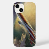 wetenschap Fiction Spaceship Airplane Earth Case-Mate iPhone Case (Achterkant)