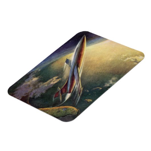 wetenschap Fiction Spaceship Airplane Earth Magneet (Linkerzijde)