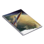  wetenschap Fiction Spaceship Airplane Earth Notitieboek (Rechterzijde)