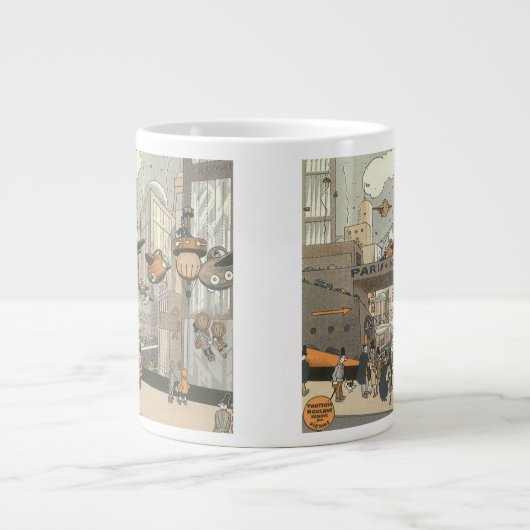 Wetenschap Fiction Urban Paris, Steam Punk Jumbo Mok (Voorkant)