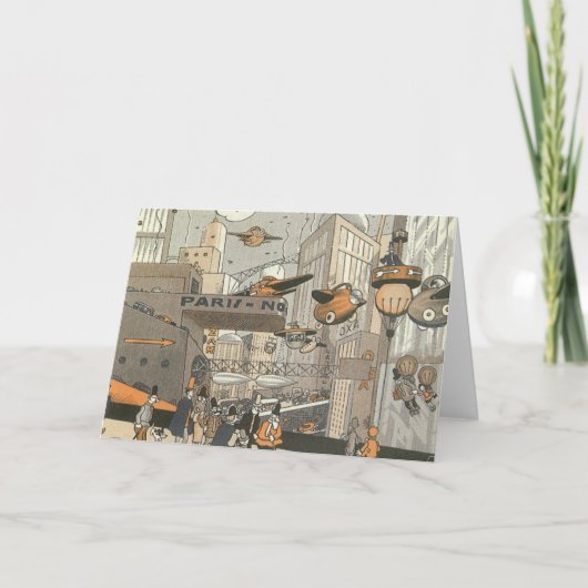  Wetenschap Fiction Urban Paris, Steam Punk Kaart (Voorkant)