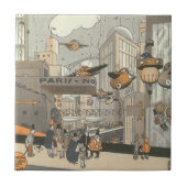 Wetenschap Fiction Urban Paris, Steam Punk Tegeltje (Voorkant)